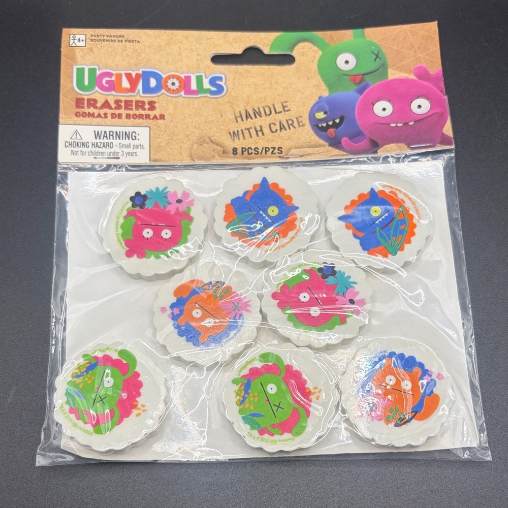 Ugly Dolls Erasers, New in Package, Gifts, Stocking Stuffers, Collectibles
